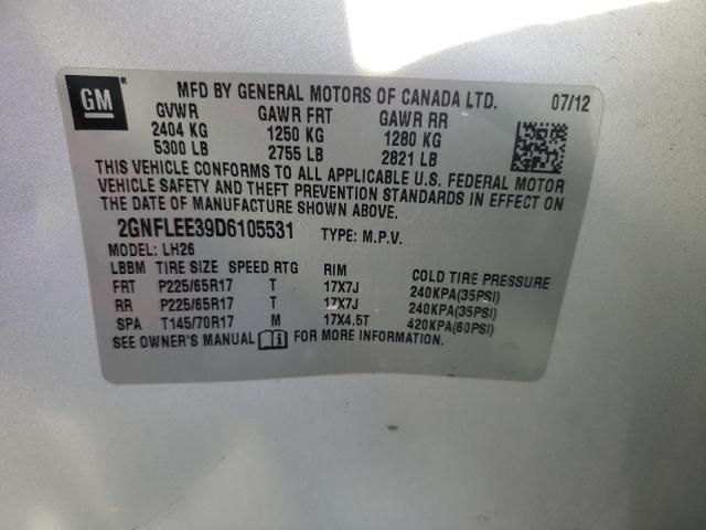 Photo 9 VIN: 2GNFLEE39D6105531 - CHEVROLET EQUINOX LT 