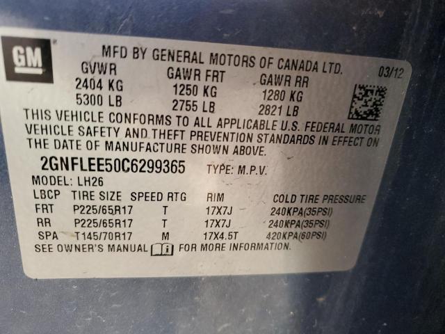 Photo 12 VIN: 2GNFLEE50C6299365 - CHEVROLET EQUINOX 