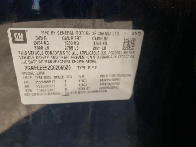 Photo 9 VIN: 2GNFLEE52C6256520 - CHEVROLET EQUINOX LT 