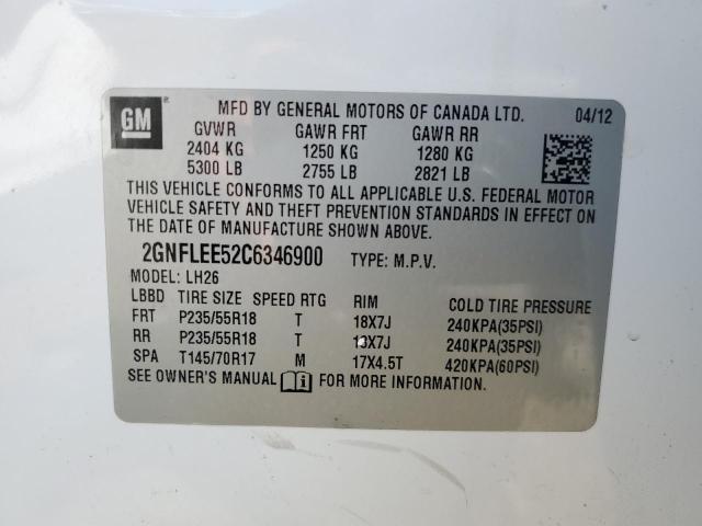 Photo 13 VIN: 2GNFLEE52C6346900 - CHEVROLET EQUINOX LT 