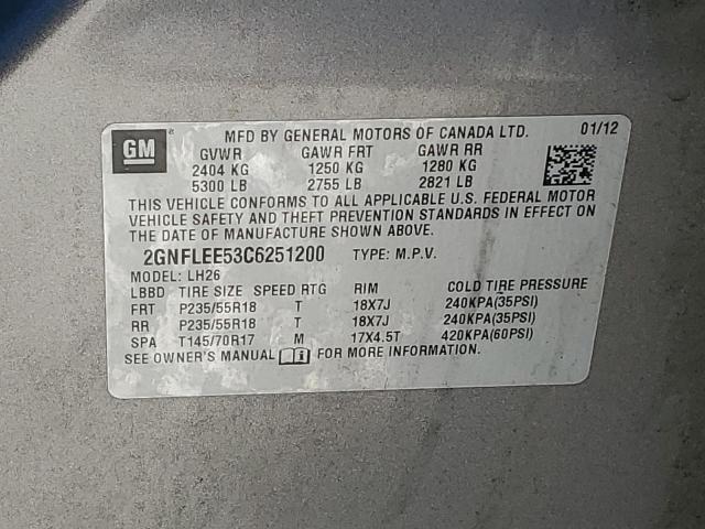 Photo 11 VIN: 2GNFLEE53C6251200 - CHEVROLET EQUINOX 