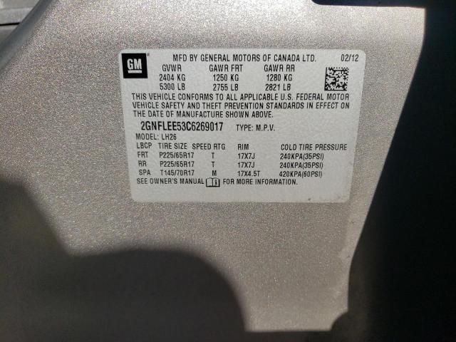 Photo 9 VIN: 2GNFLEE53C6269017 - CHEVROLET EQUINOX LT 