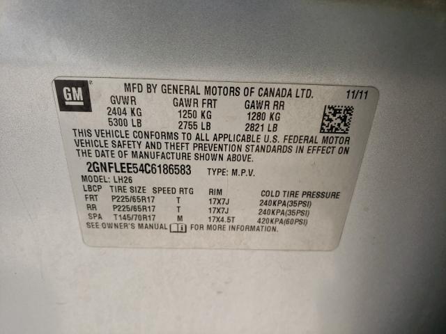 Photo 9 VIN: 2GNFLEE54C6186583 - CHEVROLET EQUINOX LT 