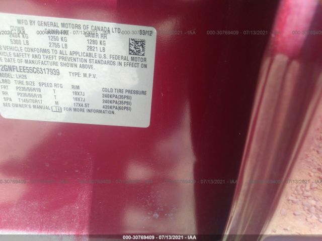 Photo 8 VIN: 2GNFLEE55C6317939 - CHEVROLET EQUINOX 