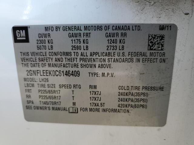 Photo 12 VIN: 2GNFLEEK0C6146409 - CHEVROLET EQUINOX 