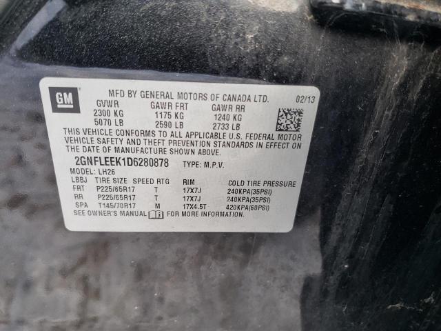 Photo 11 VIN: 2GNFLEEK1D6280878 - CHEVROLET EQUINOX 