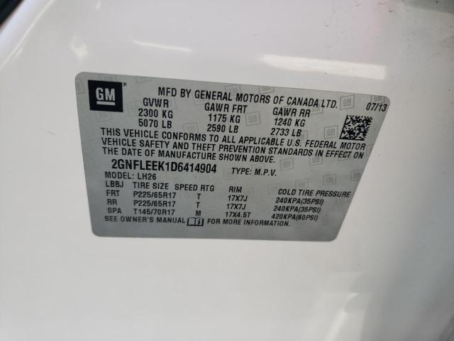 Photo 12 VIN: 2GNFLEEK1D6414904 - CHEVROLET EQUINOX LT 