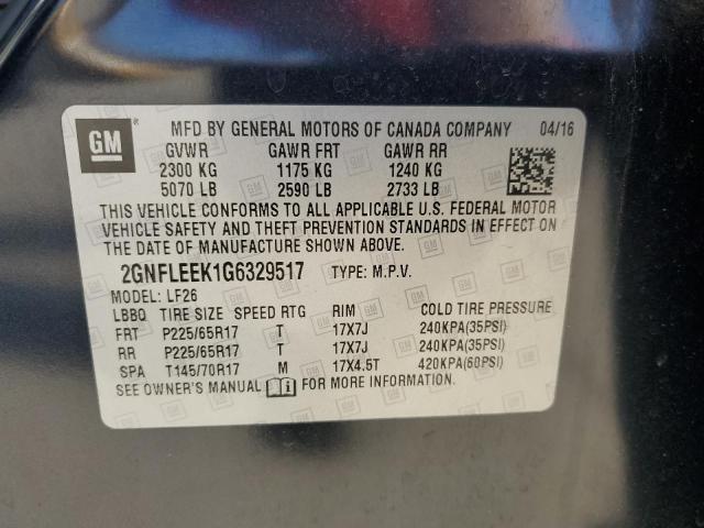 Photo 12 VIN: 2GNFLEEK1G6329517 - CHEVROLET EQUINOX 