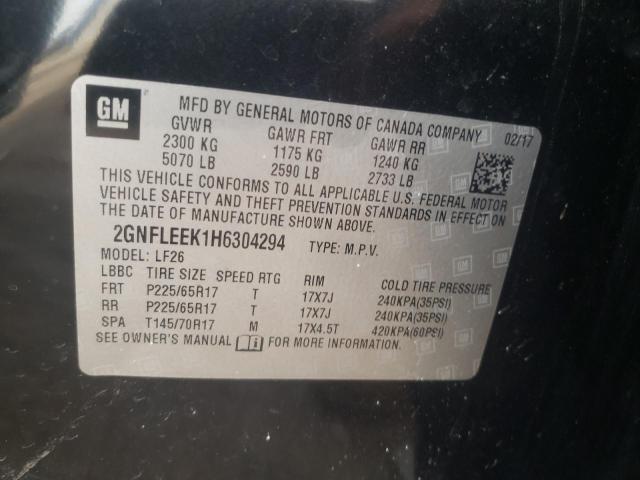 Photo 9 VIN: 2GNFLEEK1H6304294 - CHEVROLET EQUINOX LS 