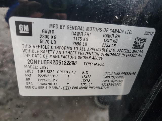 Photo 12 VIN: 2GNFLEEK2D6132898 - CHEVROLET EQUINOX LT 