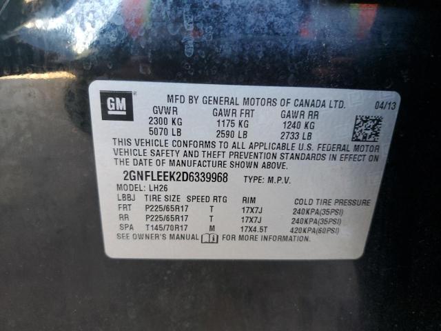 Photo 11 VIN: 2GNFLEEK2D6339968 - CHEVROLET EQUINOX 