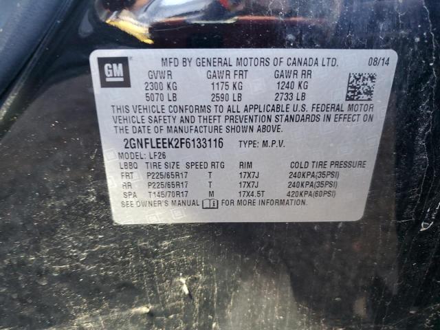 Photo 12 VIN: 2GNFLEEK2F6133116 - CHEVROLET EQUINOX LS 