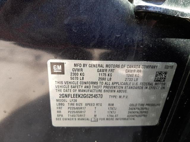 Photo 9 VIN: 2GNFLEEK2G6254570 - CHEVROLET EQUINOX LS 