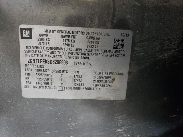 Photo 12 VIN: 2GNFLEEK3D6298993 - CHEVROLET EQUINOX LT 