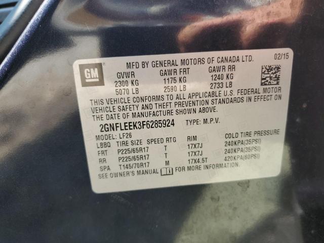 Photo 12 VIN: 2GNFLEEK3F6285924 - CHEVROLET EQUINOX 