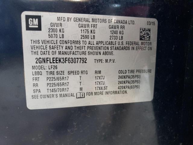 Photo 12 VIN: 2GNFLEEK3F6307792 - CHEVROLET EQUINOX 