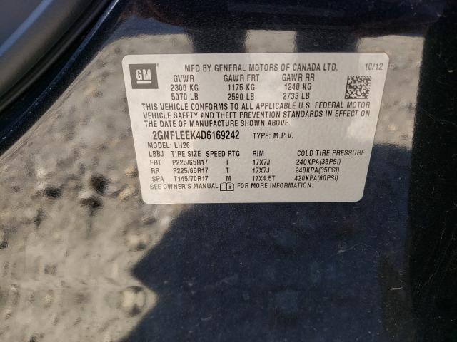 Photo 9 VIN: 2GNFLEEK4D6169242 - CHEVROLET EQUINOX LT 