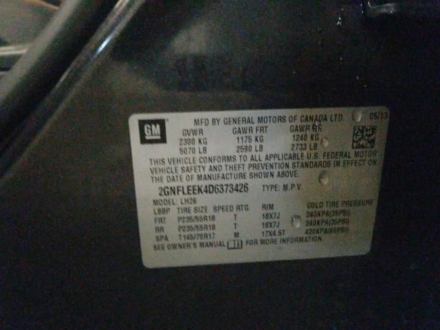 Photo 9 VIN: 2GNFLEEK4D6373426 - CHEVROLET EQUINOX LT 