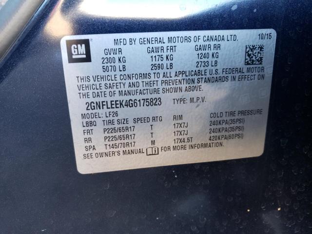 Photo 9 VIN: 2GNFLEEK4G6175823 - CHEVROLET EQUINOX LS 