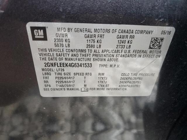 Photo 12 VIN: 2GNFLEEK4G6341533 - CHEVROLET EQUINOX 