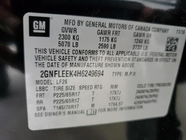 Photo 12 VIN: 2GNFLEEK4H6249694 - CHEVROLET EQUINOX LS 