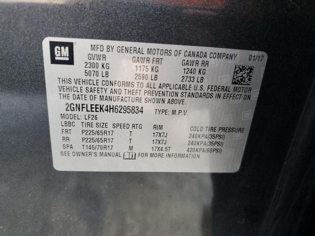 Photo 12 VIN: 2GNFLEEK4H6295834 - CHEVROLET EQUINOX LS 