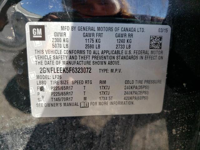 Photo 9 VIN: 2GNFLEEK5F6323072 - CHEVROLET EQUINOX LS 