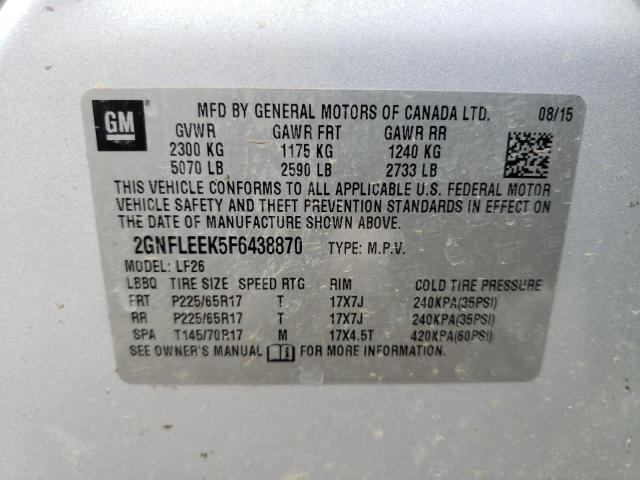 Photo 11 VIN: 2GNFLEEK5F6438870 - CHEVROLET EQUINOX LS 