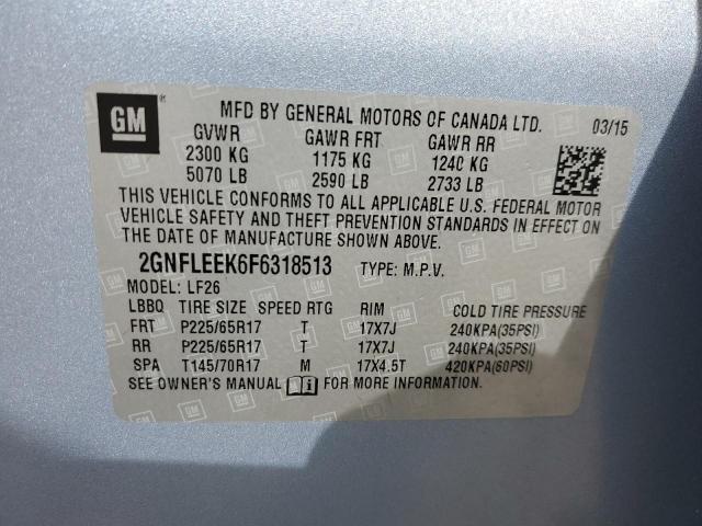 Photo 12 VIN: 2GNFLEEK6F6318513 - CHEVROLET EQUINOX LS 