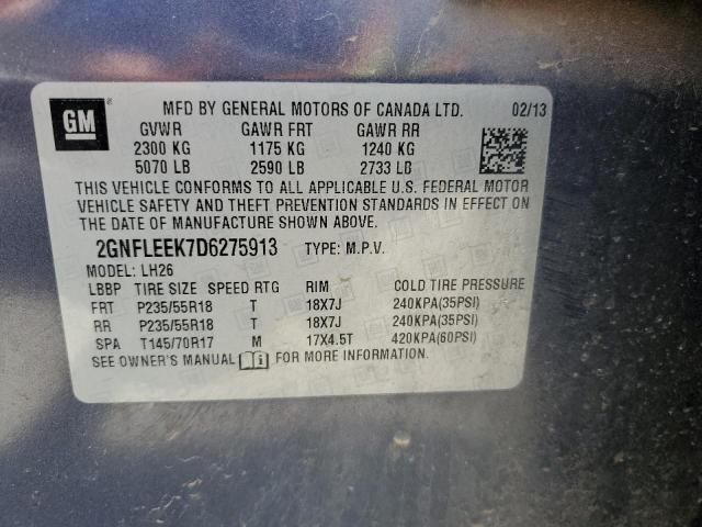 Photo 12 VIN: 2GNFLEEK7D6275913 - CHEVROLET EQUINOX LT 