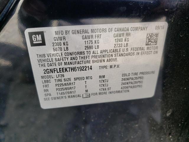 Photo 9 VIN: 2GNFLEEK7H6192214 - CHEVROLET EQUINOX LS 