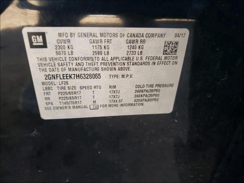 Photo 9 VIN: 2GNFLEEK7H6328065 - CHEVROLET EQUINOX LS 