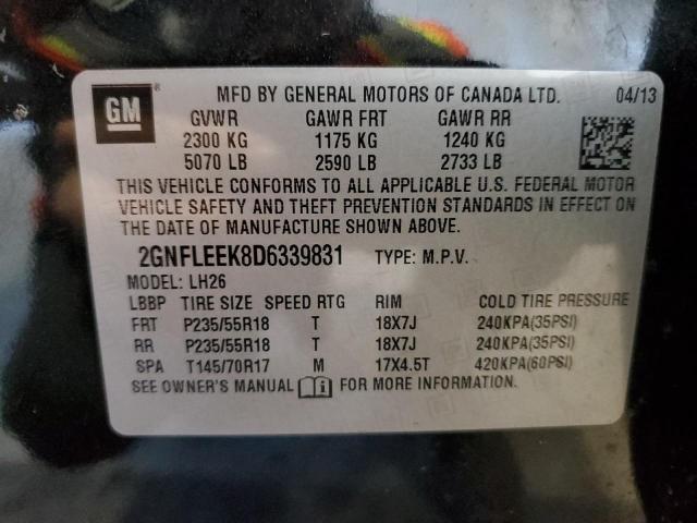 Photo 12 VIN: 2GNFLEEK8D6339831 - CHEVROLET EQUINOX 