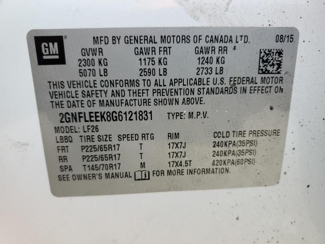 Photo 12 VIN: 2GNFLEEK8G6121831 - CHEVROLET EQUINOX LS 