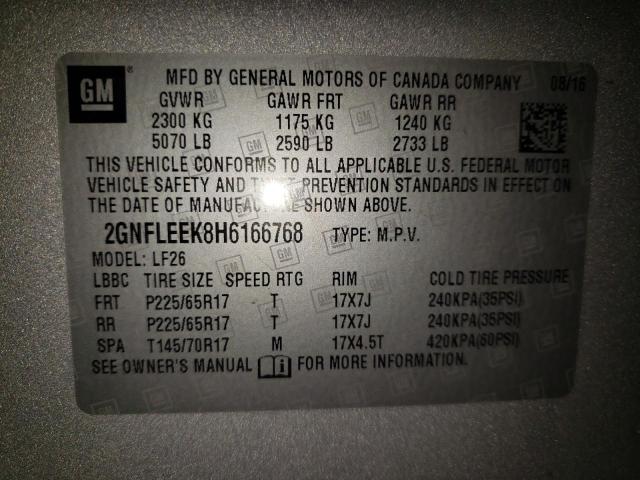 Photo 9 VIN: 2GNFLEEK8H6166768 - CHEVROLET EQUINOX LS 