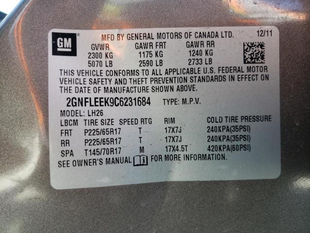 Photo 11 VIN: 2GNFLEEK9C6231684 - CHEVROLET EQUINOX 