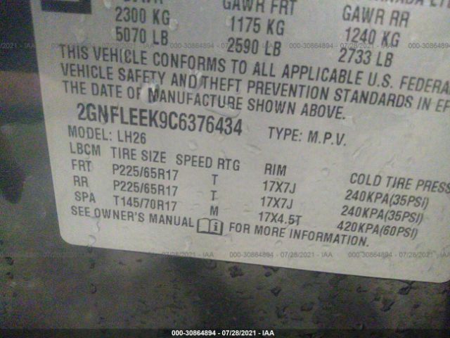 Photo 8 VIN: 2GNFLEEK9C6376434 - CHEVROLET EQUINOX 