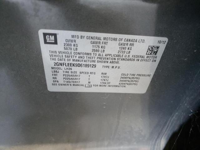 Photo 12 VIN: 2GNFLEEK9D6189129 - CHEVROLET EQUINOX LT 