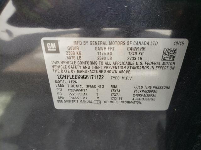 Photo 9 VIN: 2GNFLEEK9G6171122 - CHEVROLET EQUINOX LS 