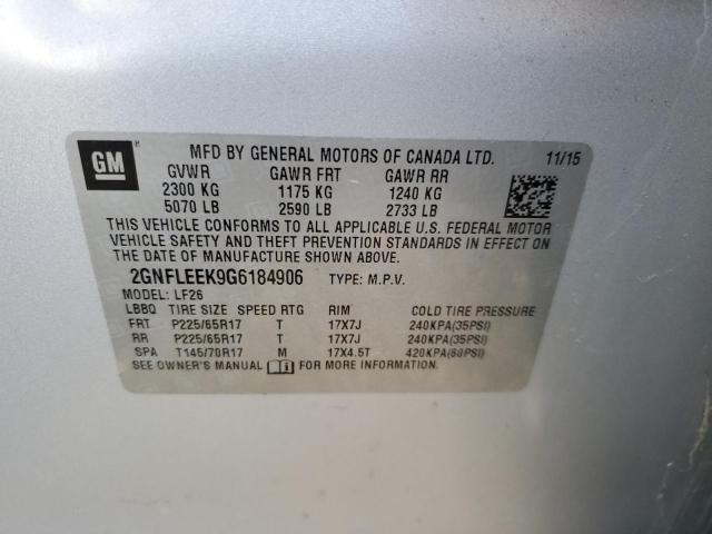 Photo 12 VIN: 2GNFLEEK9G6184906 - CHEVROLET EQUINOX LS 