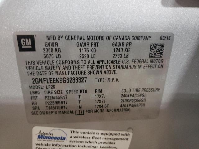 Photo 11 VIN: 2GNFLEEK9G6288327 - CHEVROLET EQUINOX 