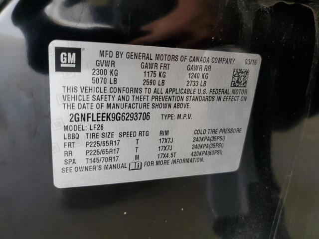 Photo 13 VIN: 2GNFLEEK9G6293706 - CHEVROLET EQUINOX LS 