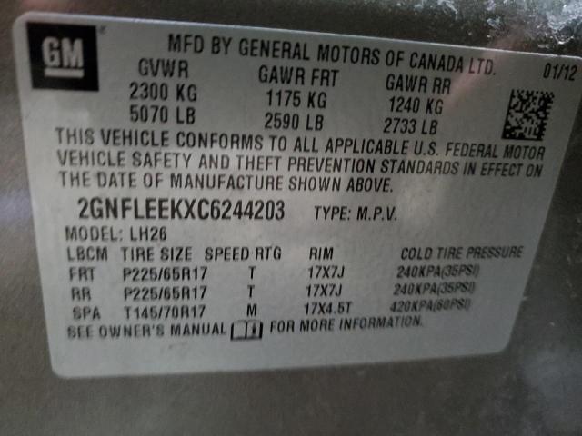 Photo 11 VIN: 2GNFLEEKXC6244203 - CHEVROLET EQUINOX 