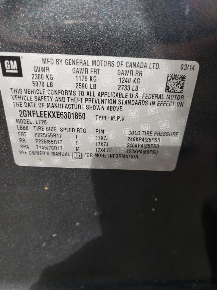 Photo 12 VIN: 2GNFLEEKXE6301860 - CHEVROLET EQUINOX 