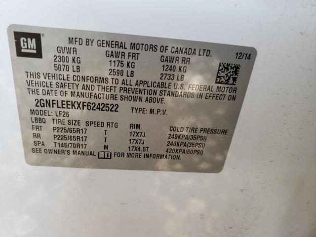 Photo 12 VIN: 2GNFLEEKXF6242522 - CHEVROLET EQUINOX LS 