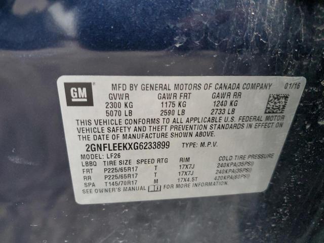 Photo 12 VIN: 2GNFLEEKXG6233899 - CHEVROLET EQUINOX 