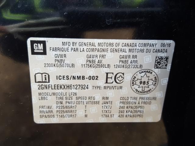 Photo 9 VIN: 2GNFLEEKXH6127924 - CHEVROLET EQUINOX LS 