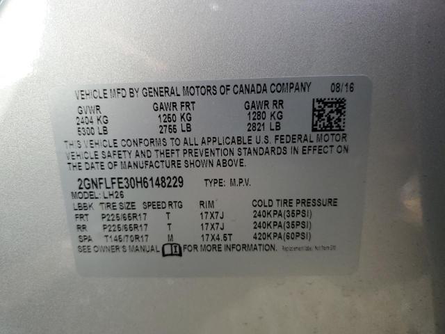 Photo 12 VIN: 2GNFLFE30H6148229 - CHEVROLET EQUINOX LT 