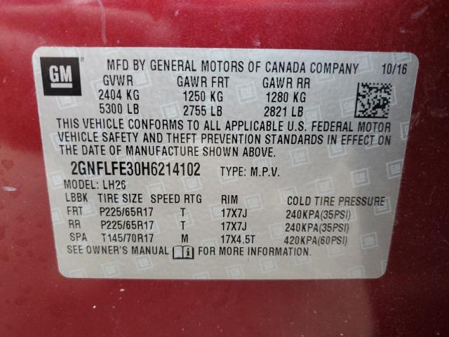 Photo 13 VIN: 2GNFLFE30H6214102 - CHEVROLET EQUINOX 