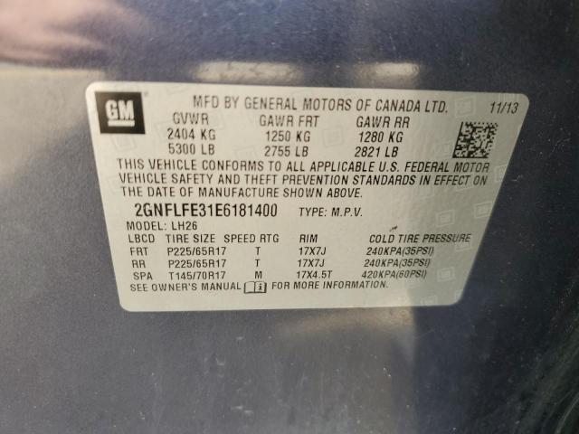 Photo 13 VIN: 2GNFLFE31E6181400 - CHEVROLET EQUINOX LT 